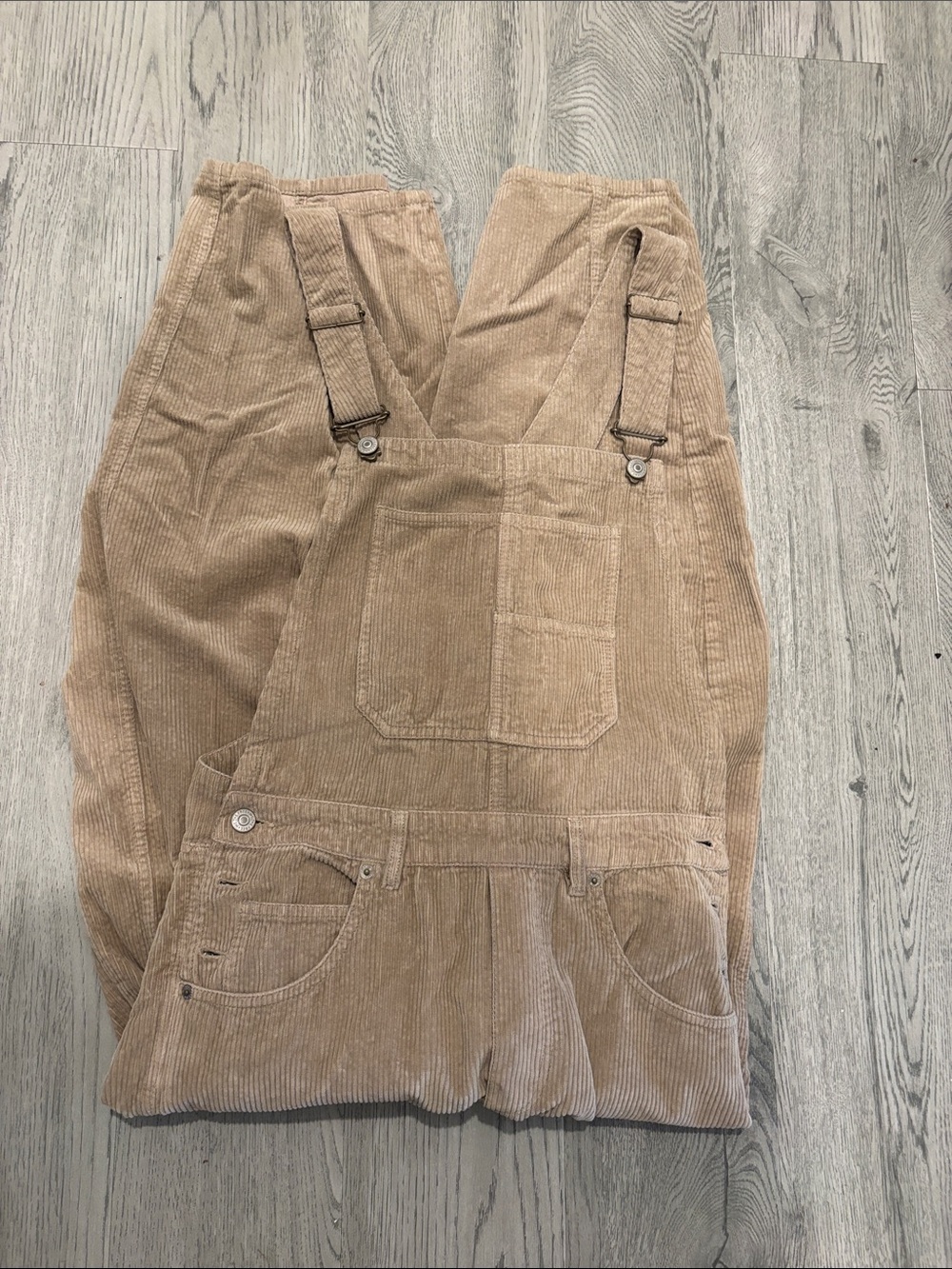 Free People Corduroy Overalls in Tan